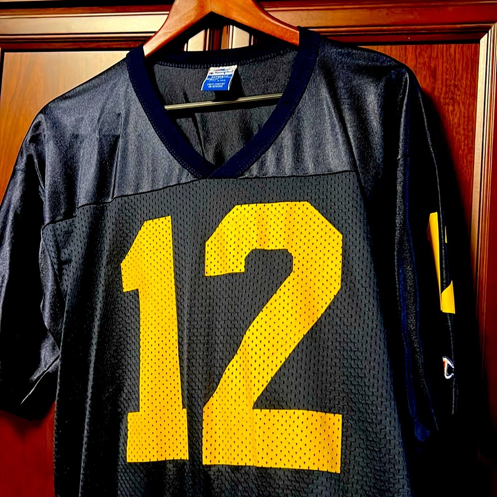 Champion Michigan Wolverines College Football Champions 2024 Football #12 Jersey